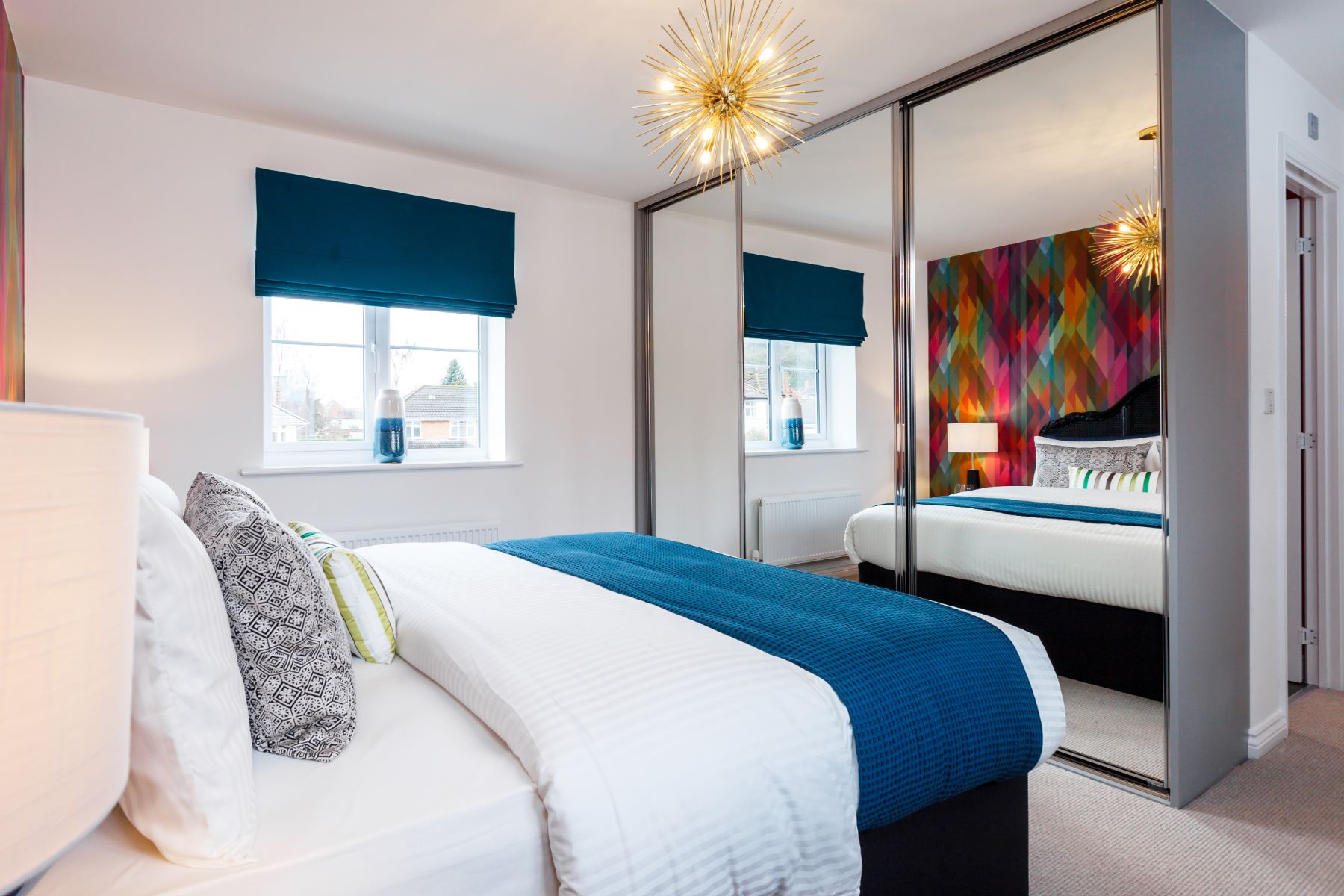 Bedroom 1 with wardrobes