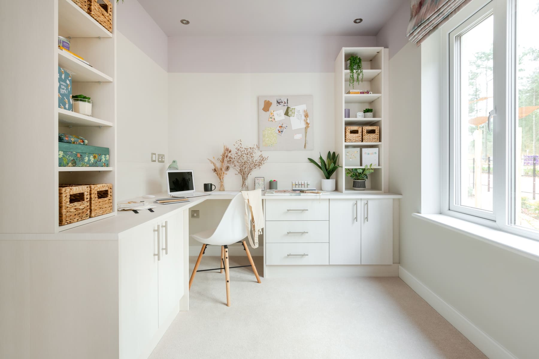 Home office with desk