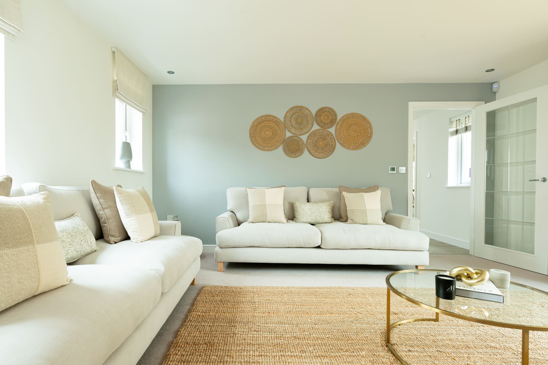 Two sofas and coffee table in lounge