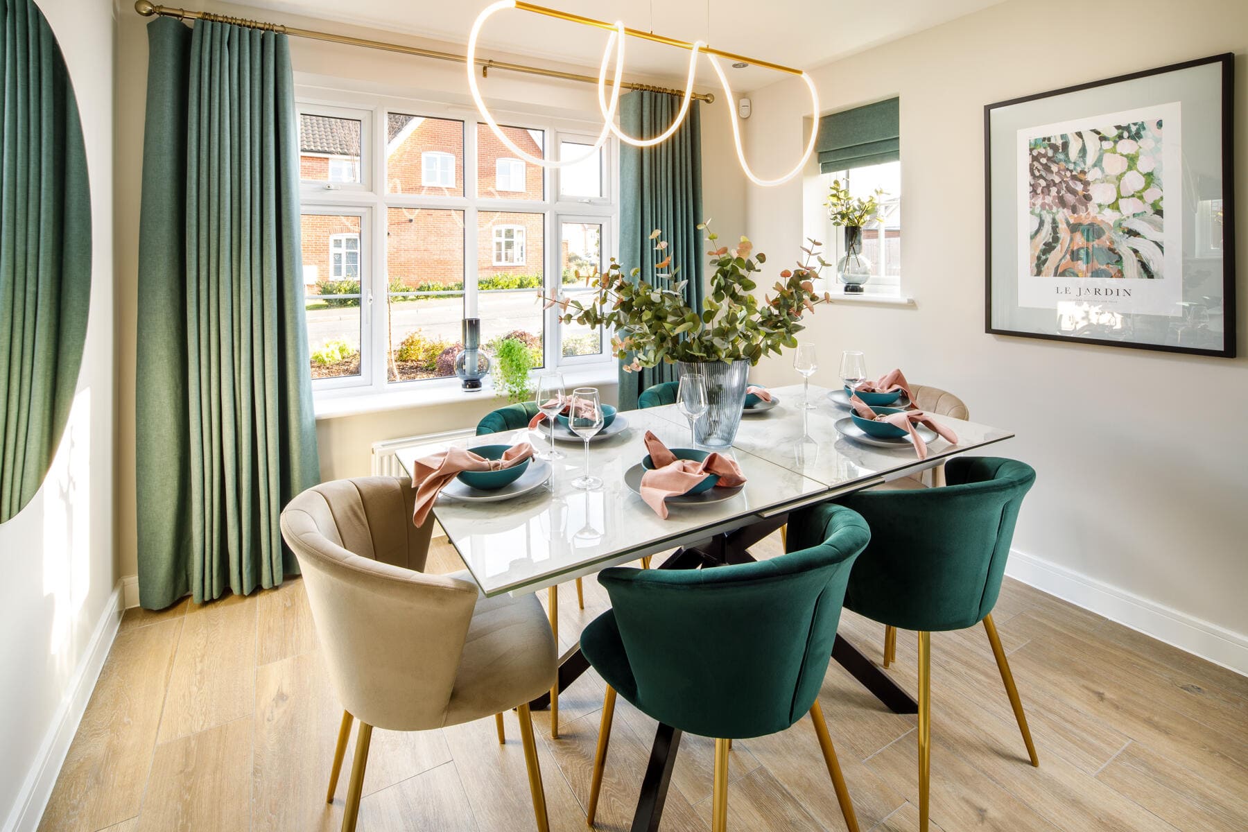 Dining table and chairs