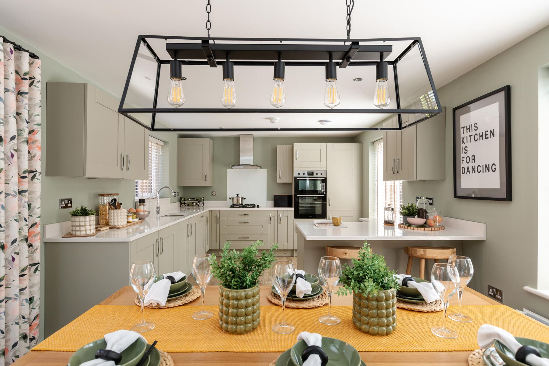 Dining table in the kitchen