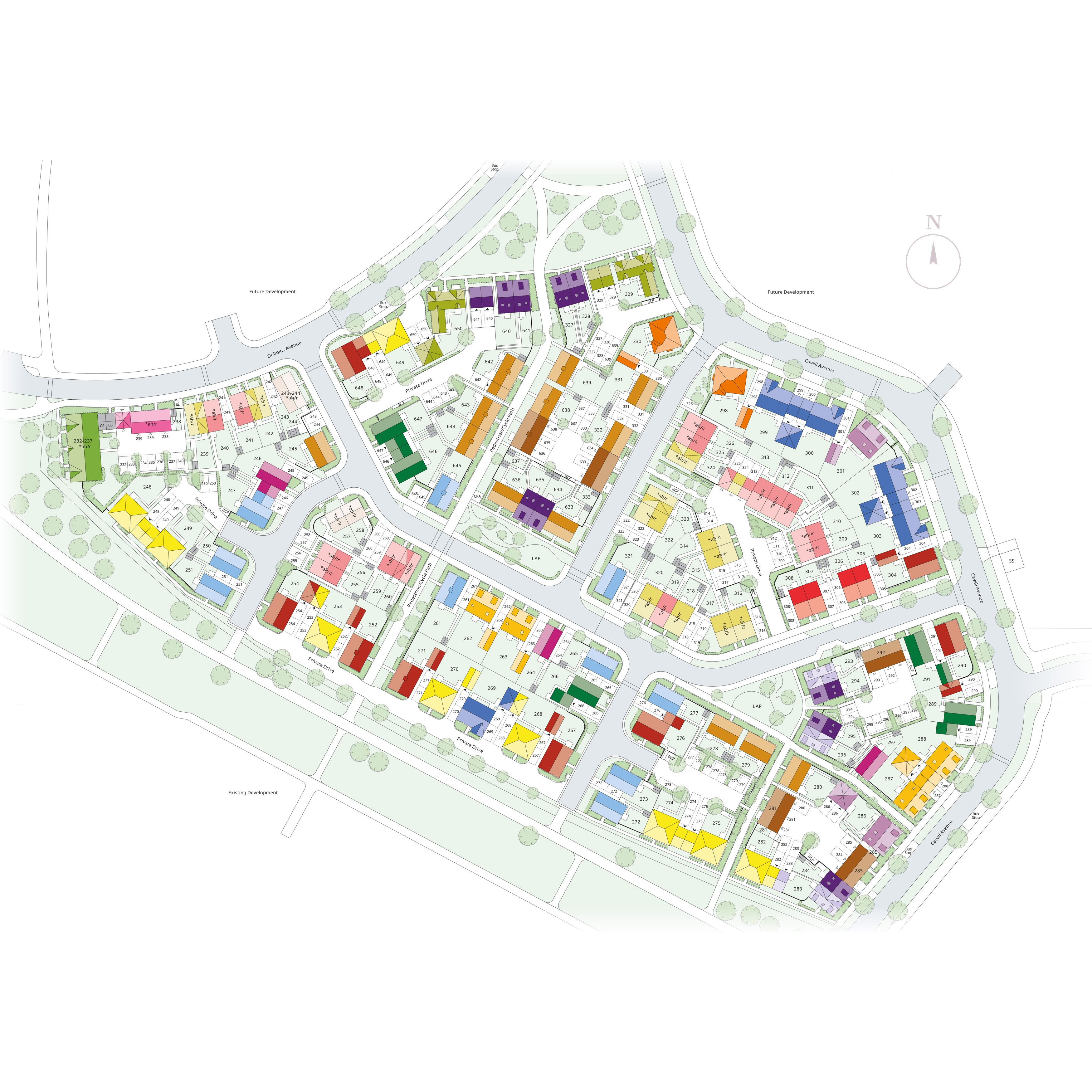 Burghley Green site plan