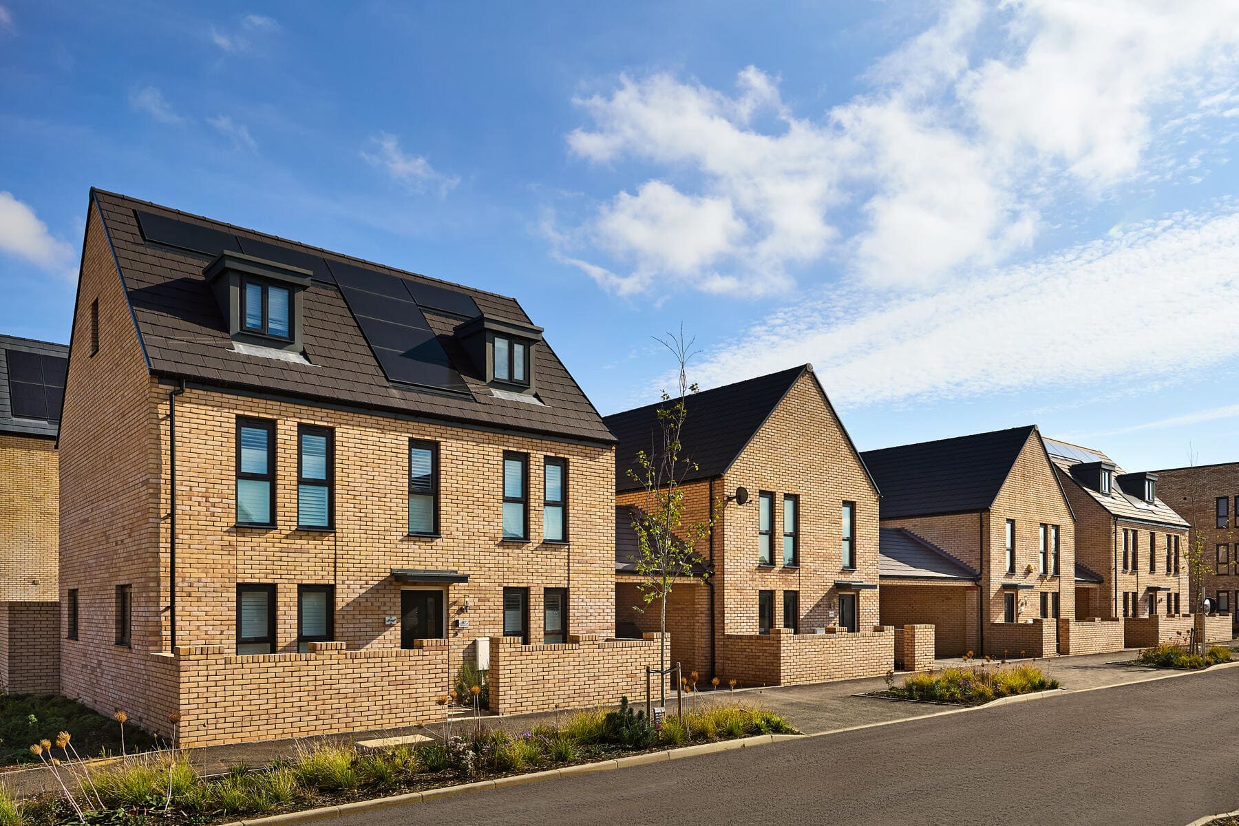 Street scene of homes at Chivers Rise