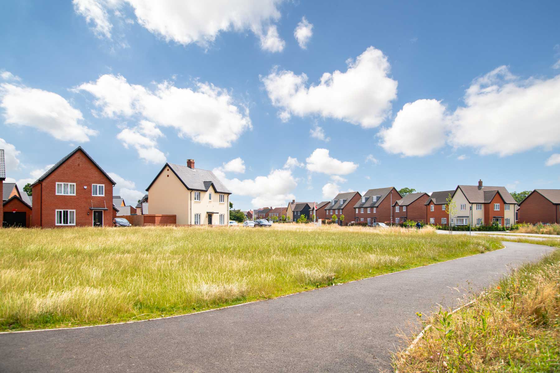 Footpath leading to houses