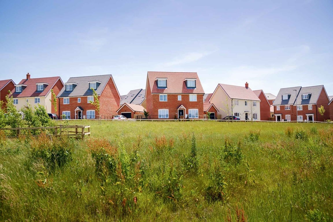 Northfield View homes with green space