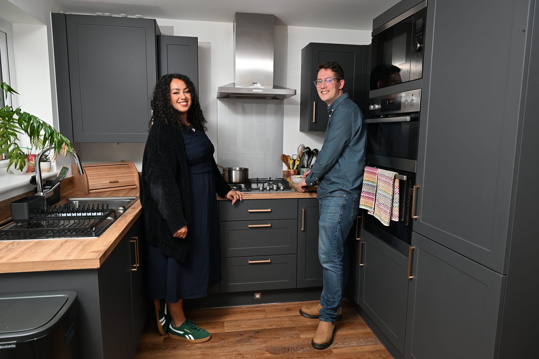 Man and woman in kitchen