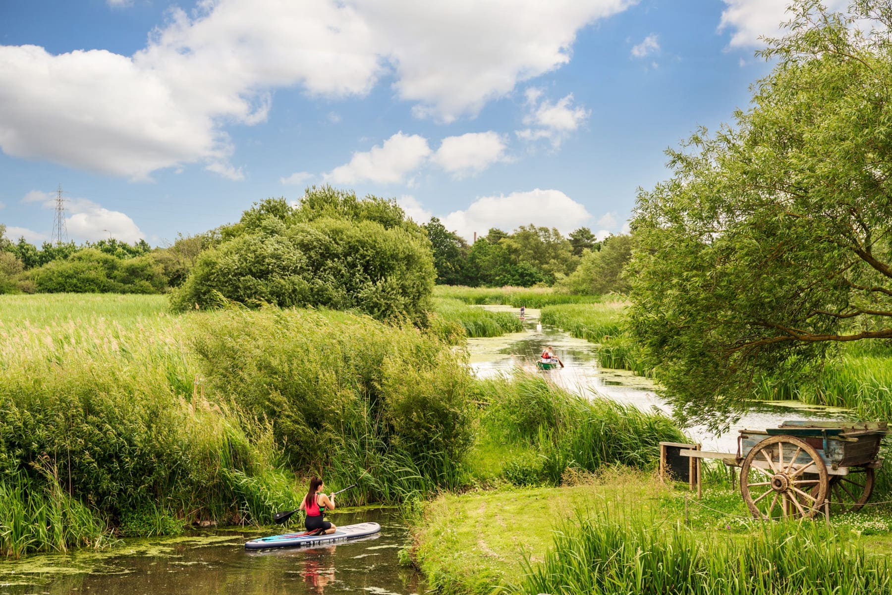 Paddleboarder on the River Stour