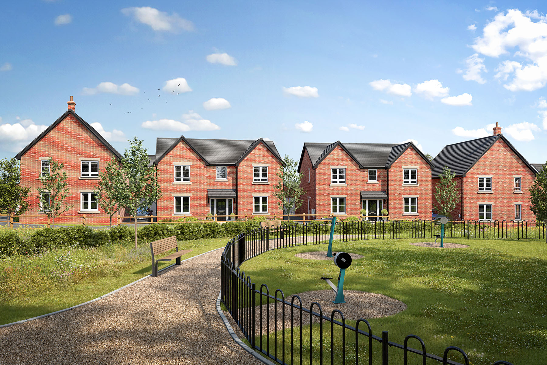Barrowby Chase Street Scene CGI