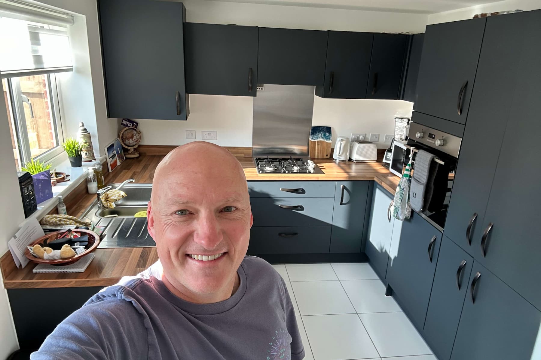 Case study Bingham Gate customer in kitchen