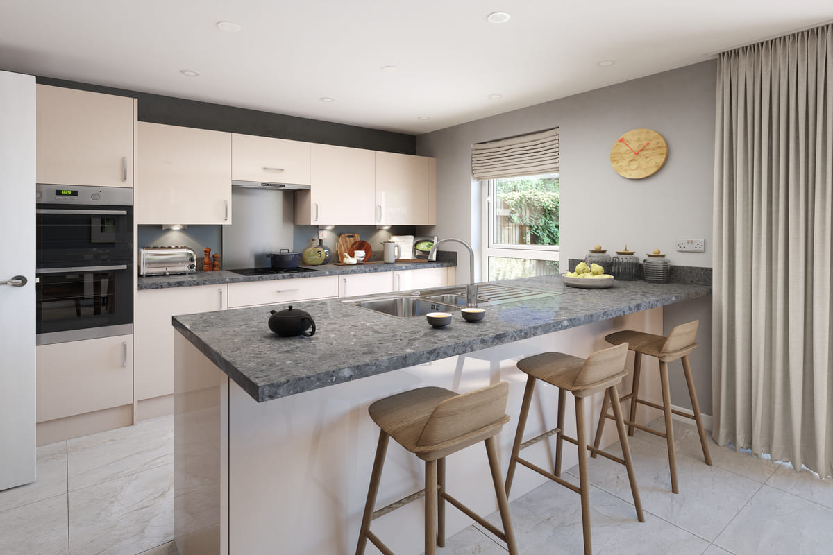 Kitchen with breakfast bar