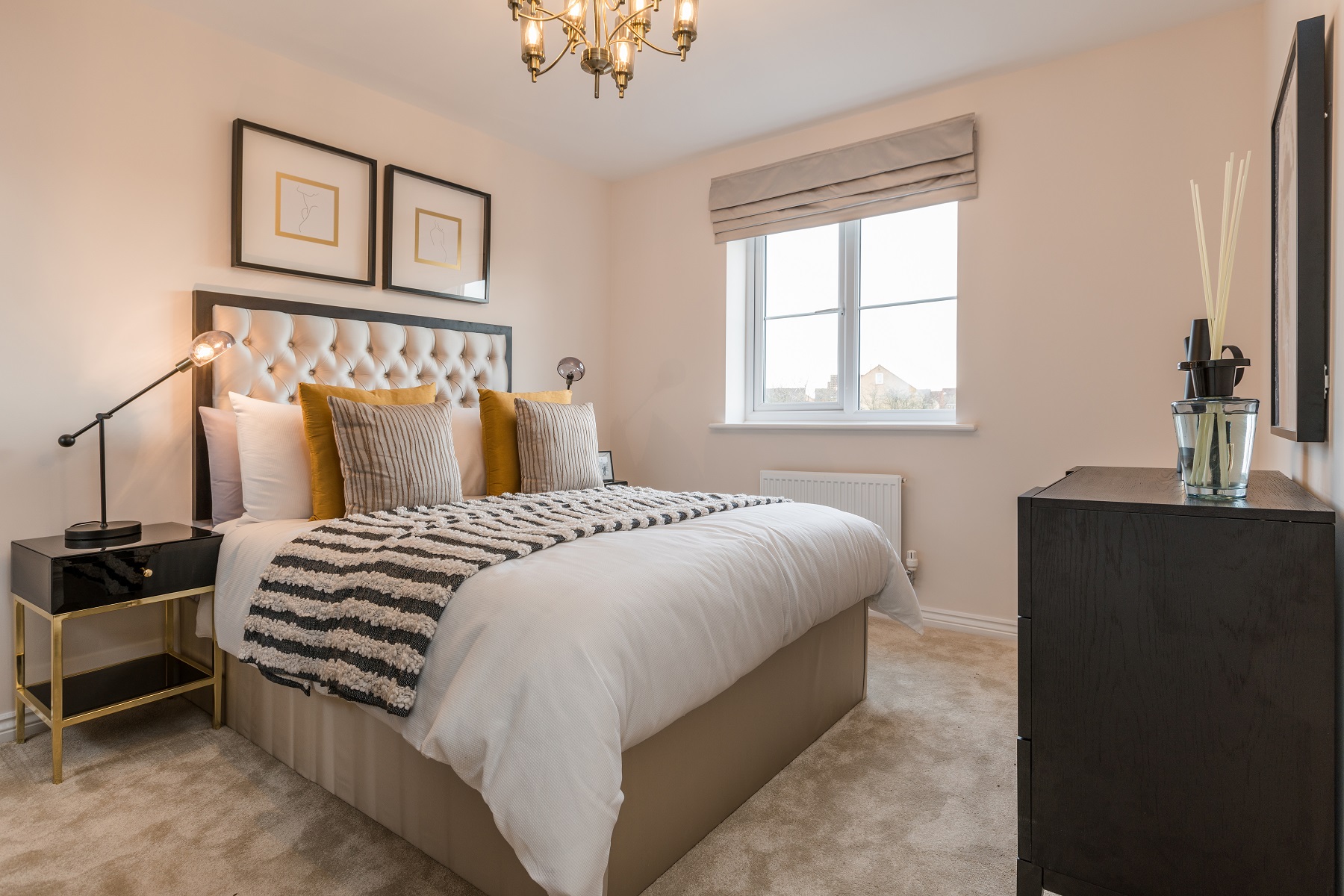 A double bedroom with storage