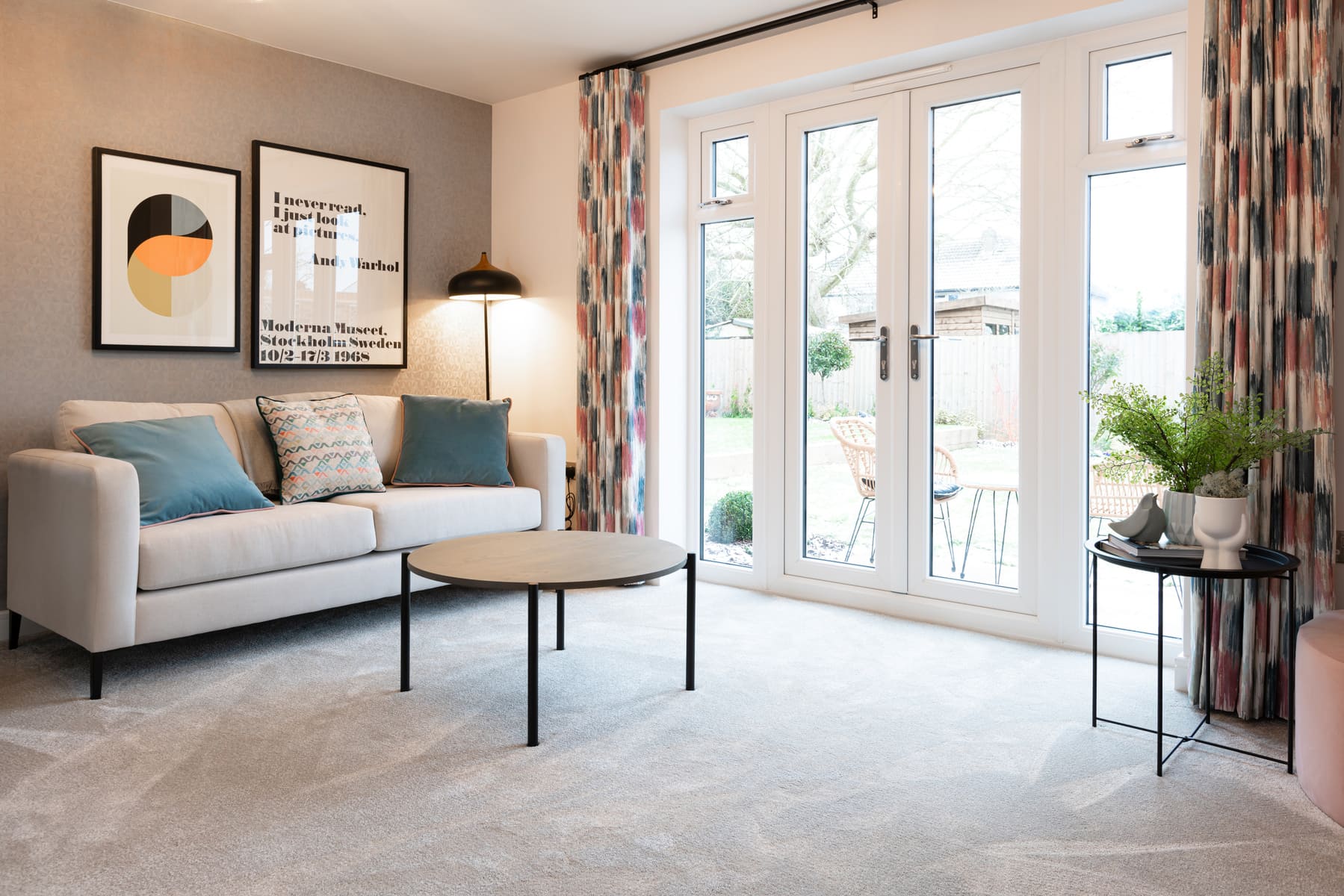 Lounge with French doors