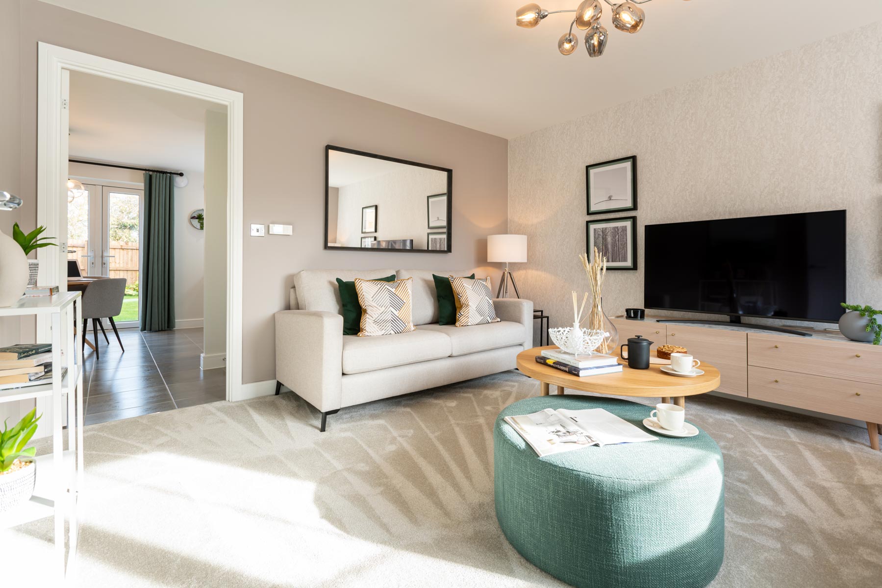 Lounge through to kitchen