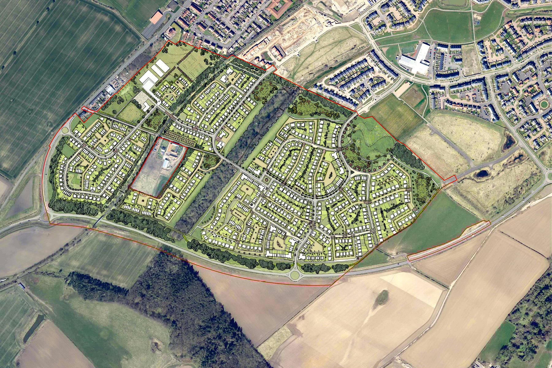 The layout for Bannock Wood 
