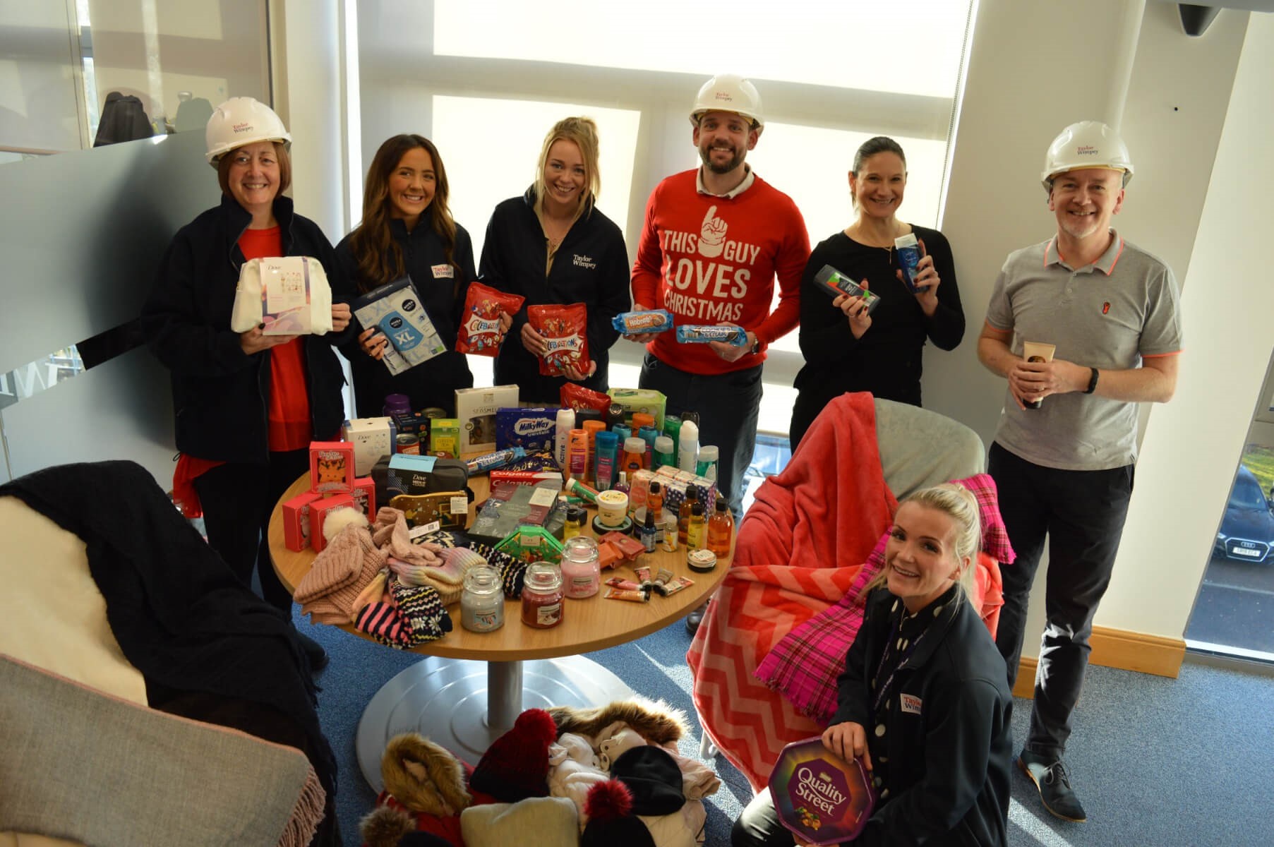 East Scotland staff with products for cyrenians