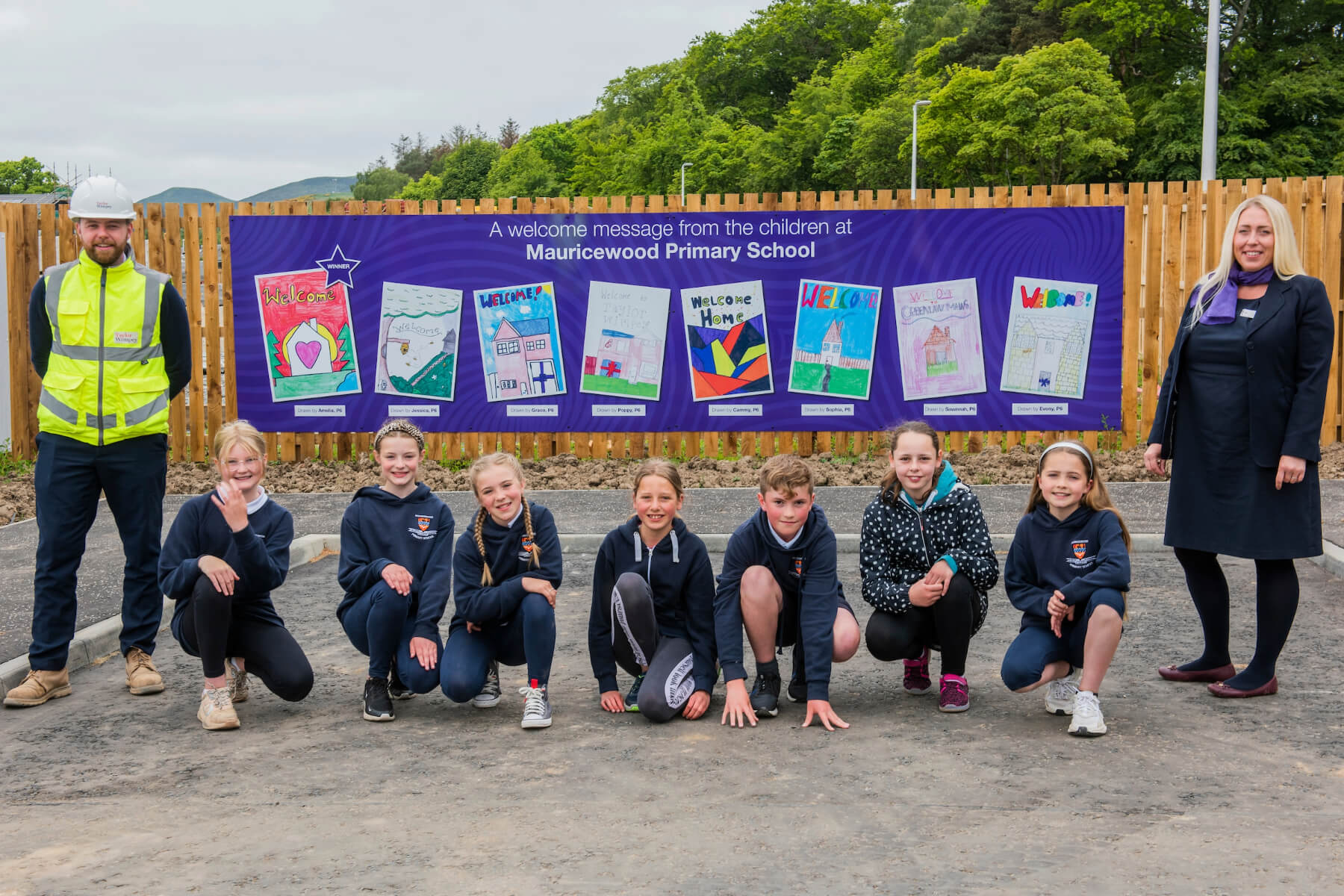 Mauricewood Primary School, Taylor Wimpey Sales Executive and Site Manager