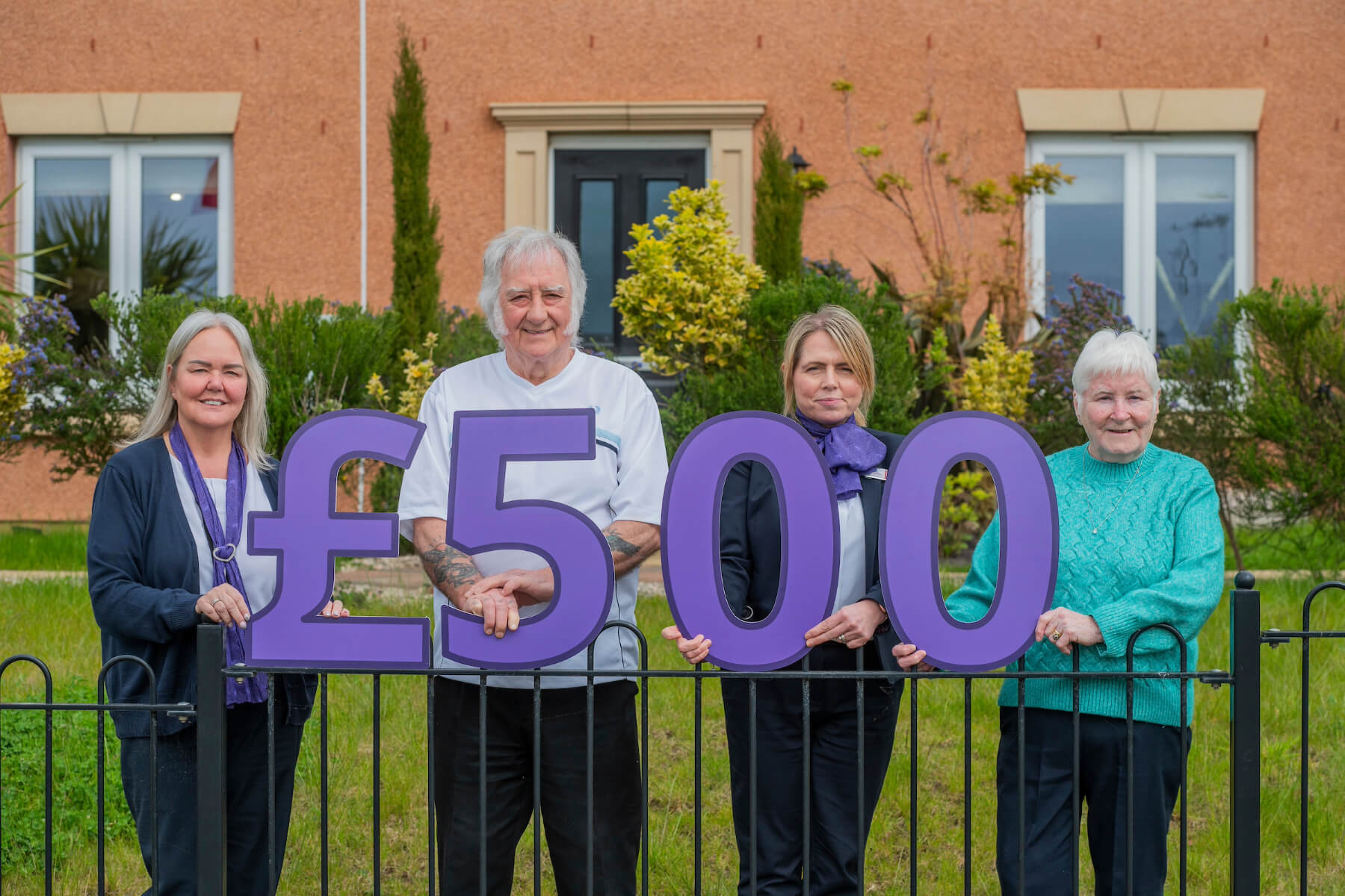 Taylor Wimpey’s sales executives Donna Koch and Natalie Holm, based at its Ravensheugh development at St Clements Wells in Wallyford, along with Wallyford Community Council representatives – Beryl Stevenson (Treasurer) and Jim McLean (Community Counsellor)