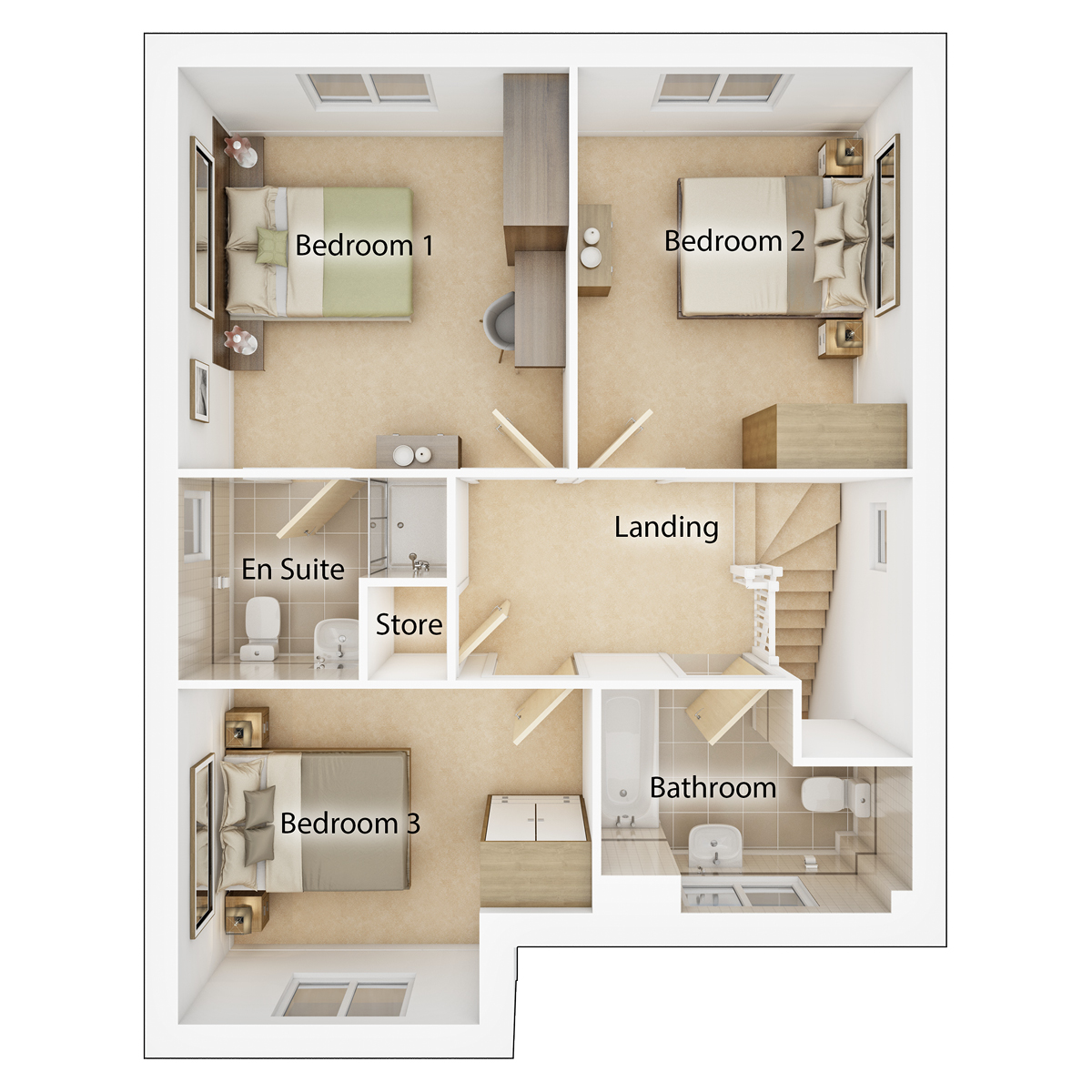 The Chalmers first floor floor plan