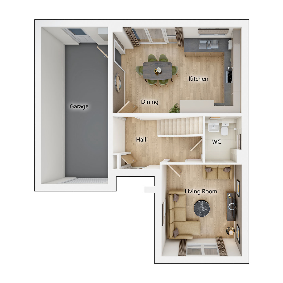 The Hubham Ground Floor Plan