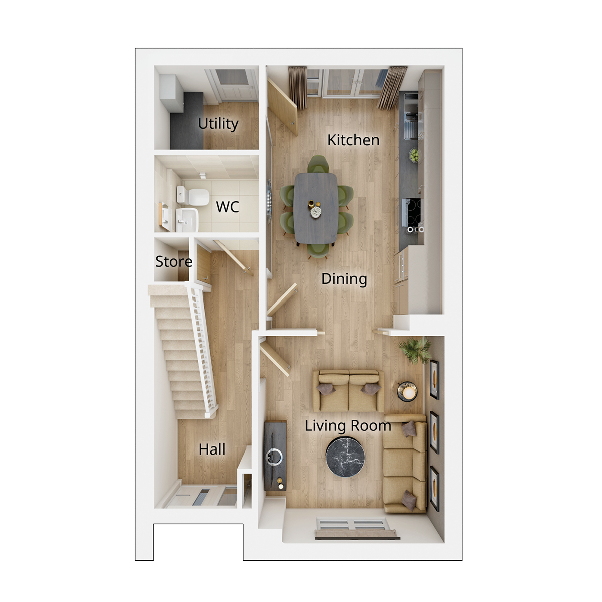 The Tetford Ground Floor Plan