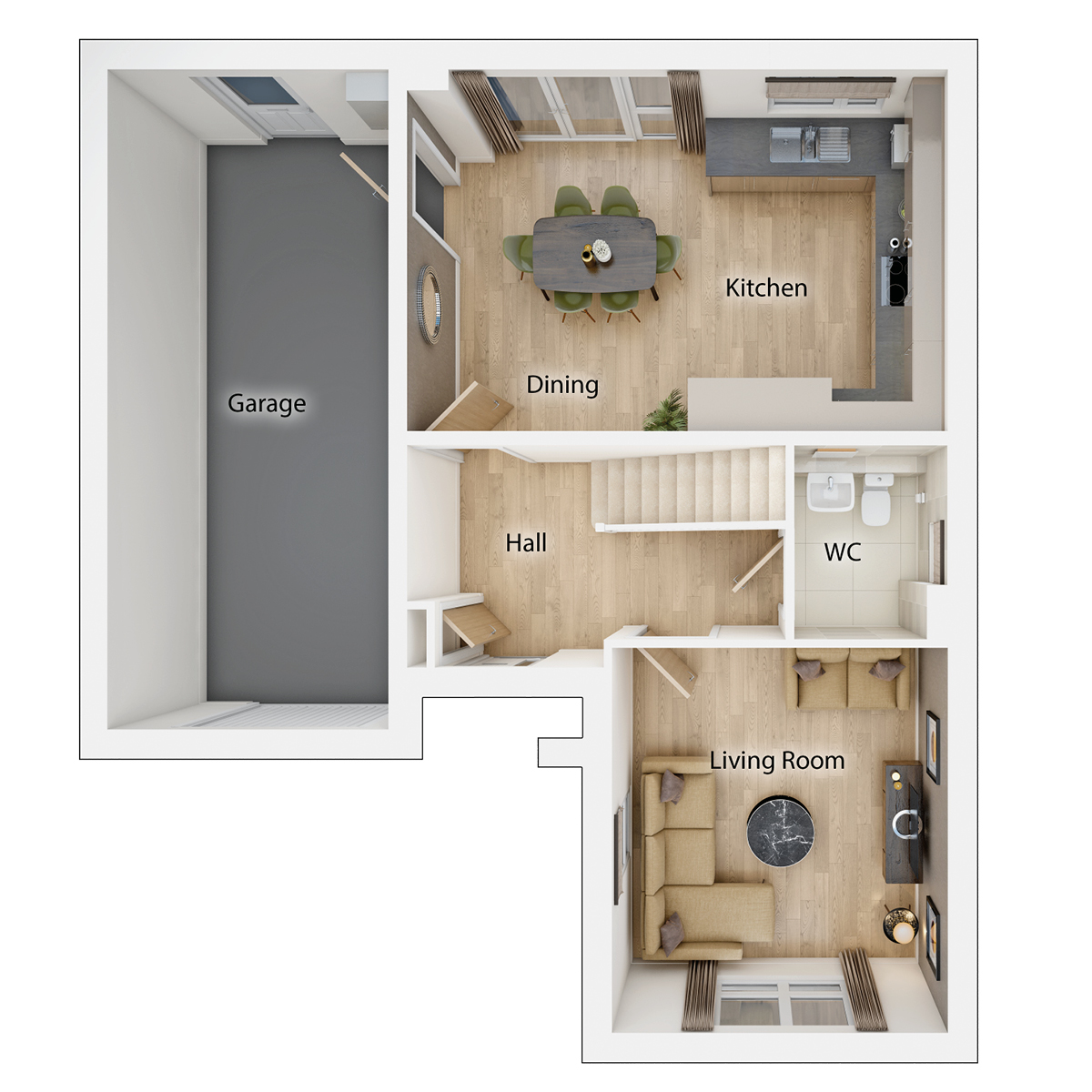 The Hubham Ground Floor Plan