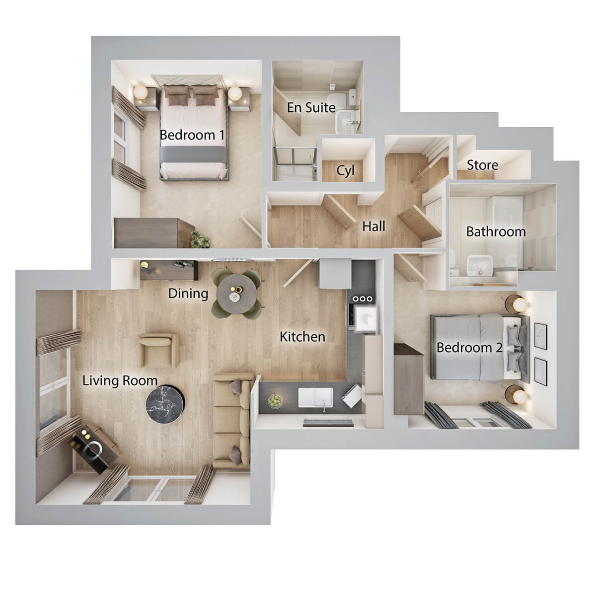 The Ness opposite floor plan