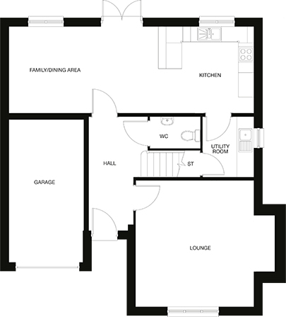 The Maxwell Dual Frontage ground floor floor plan