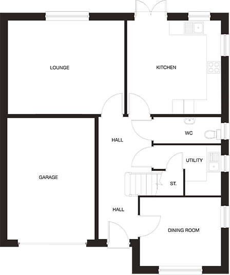 The Stewart DF ground floor plan