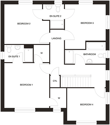 The Stewart DF first floor plan