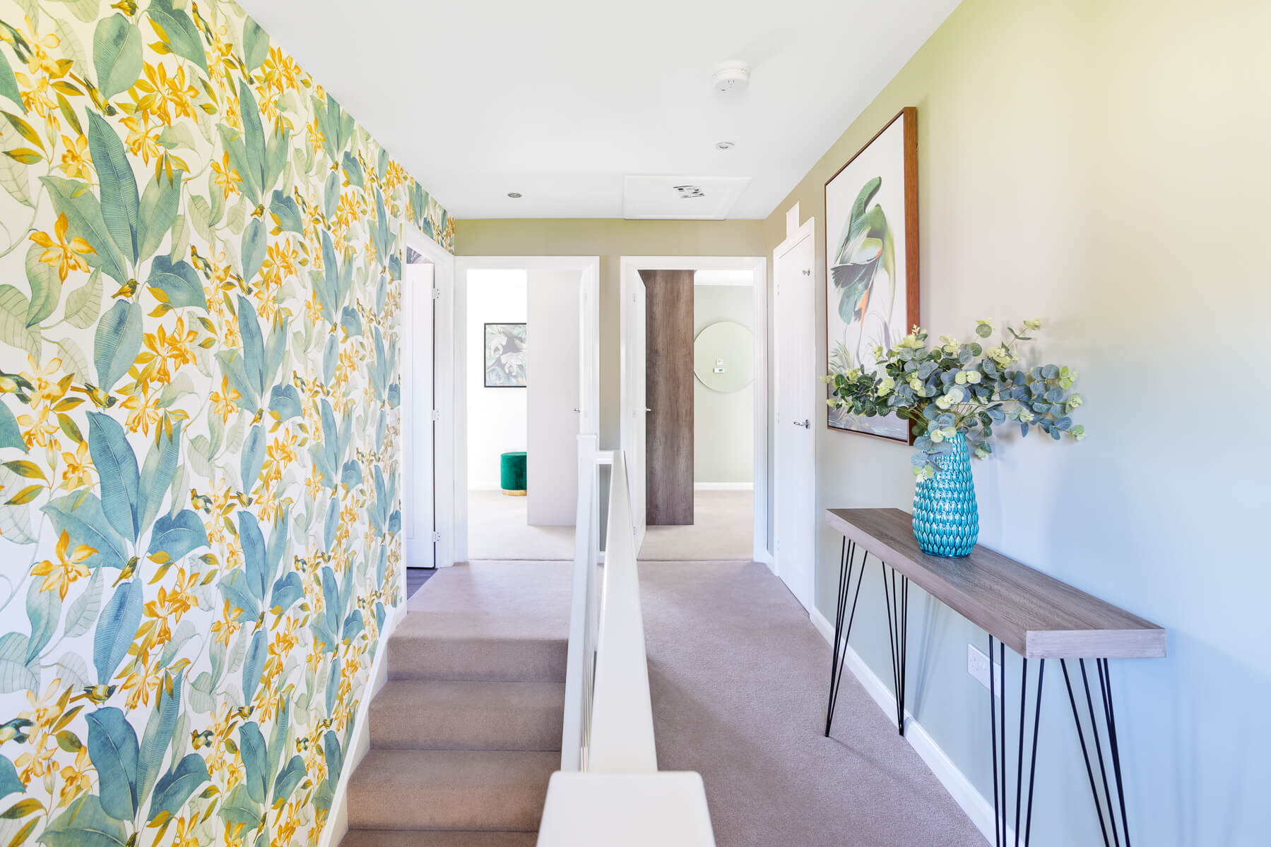 The landing in the Fraser home