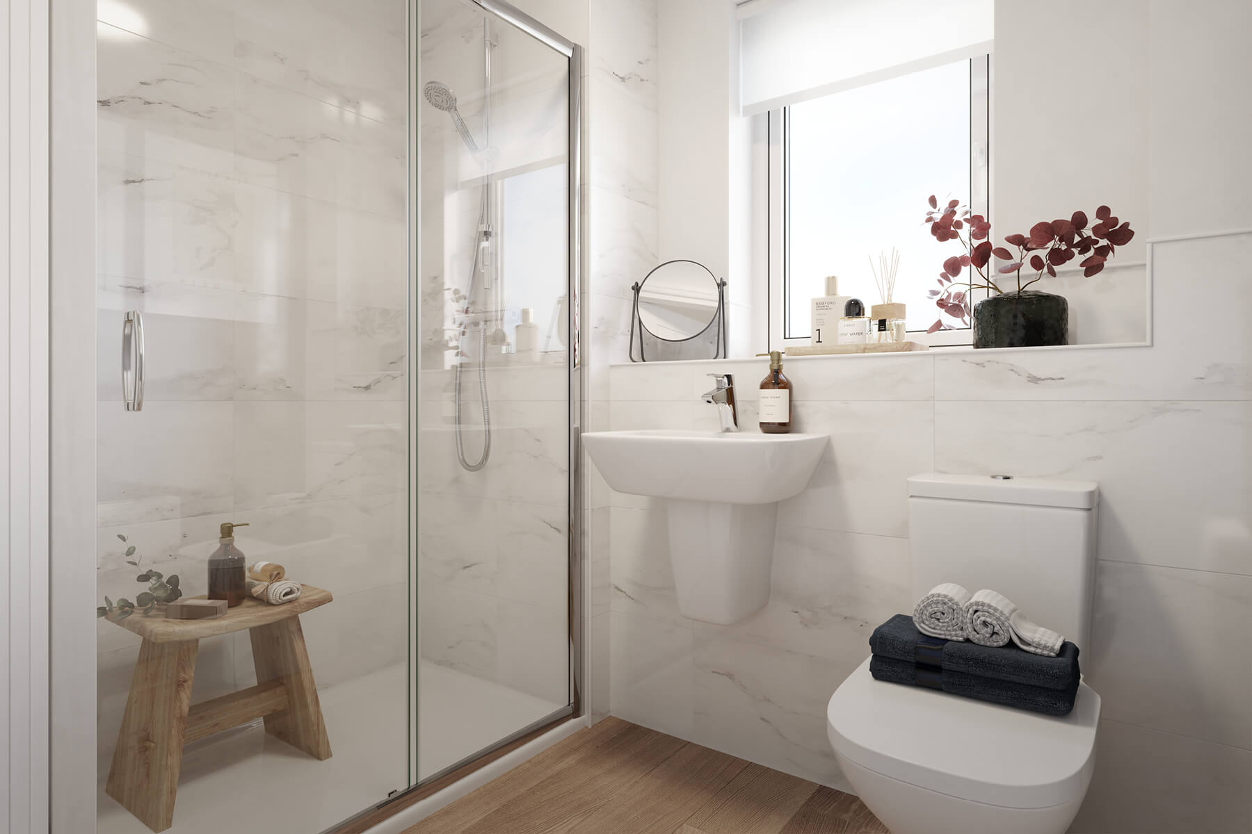 An example of the Raynford bedroom 1 en suite