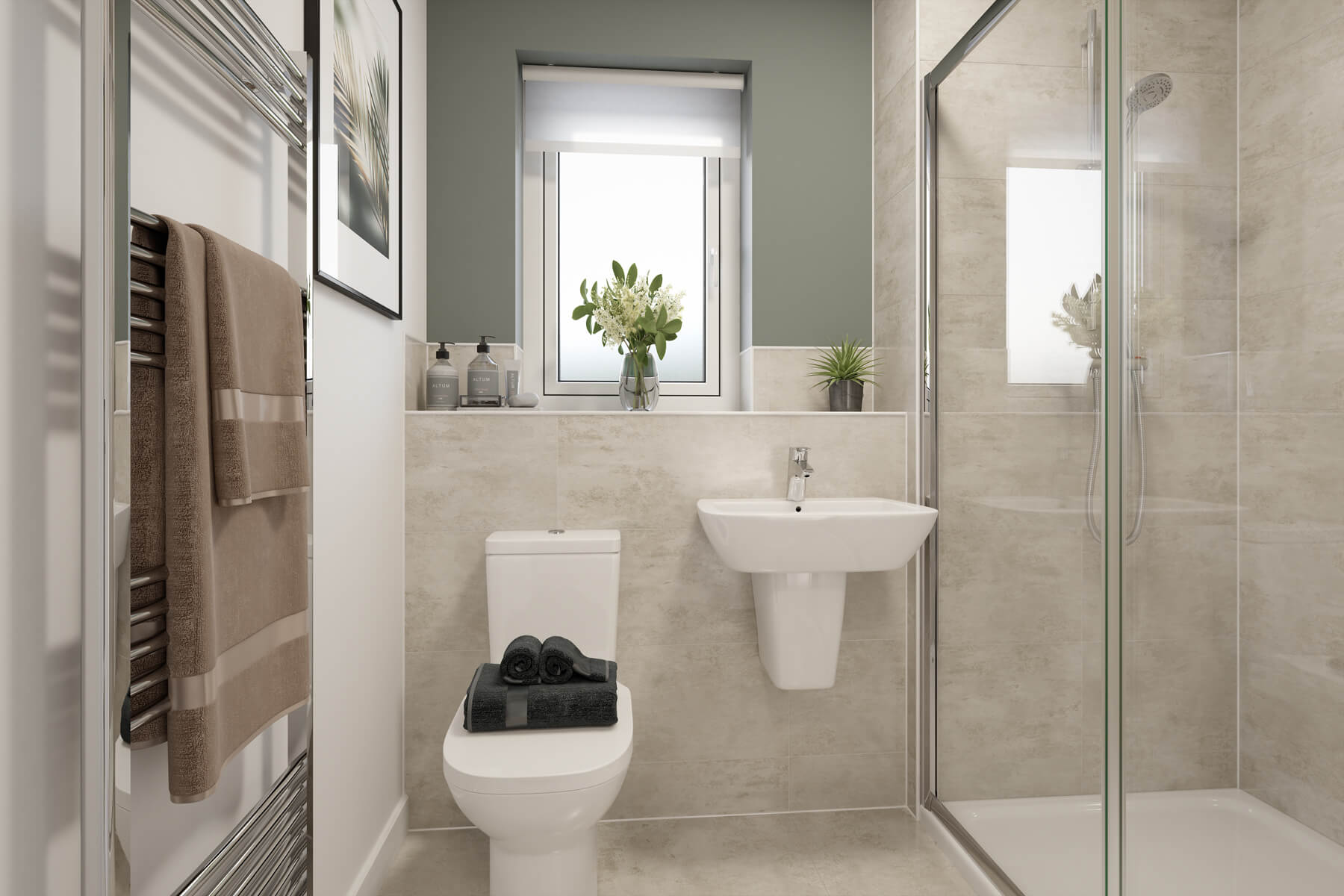 An example of the Patterham bedroom 1 en suite