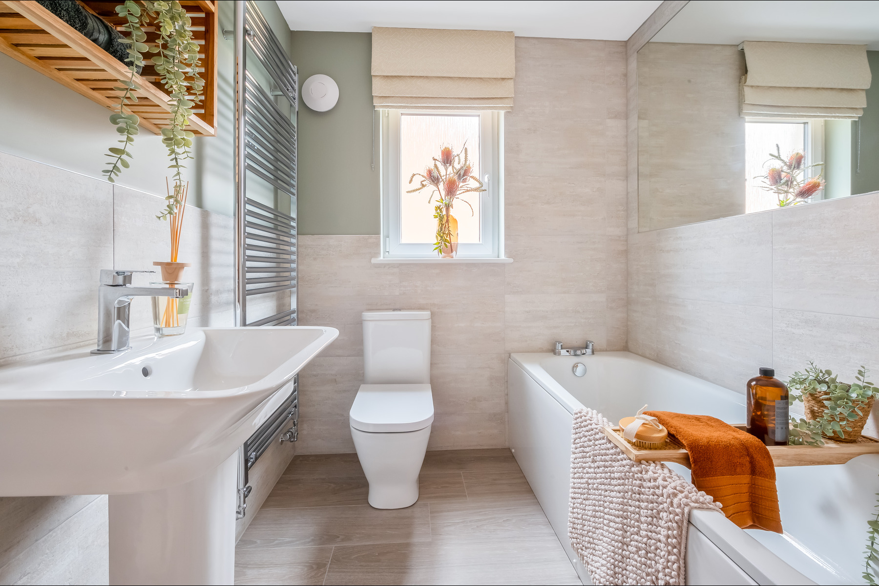 The bathroom in The Stewart home