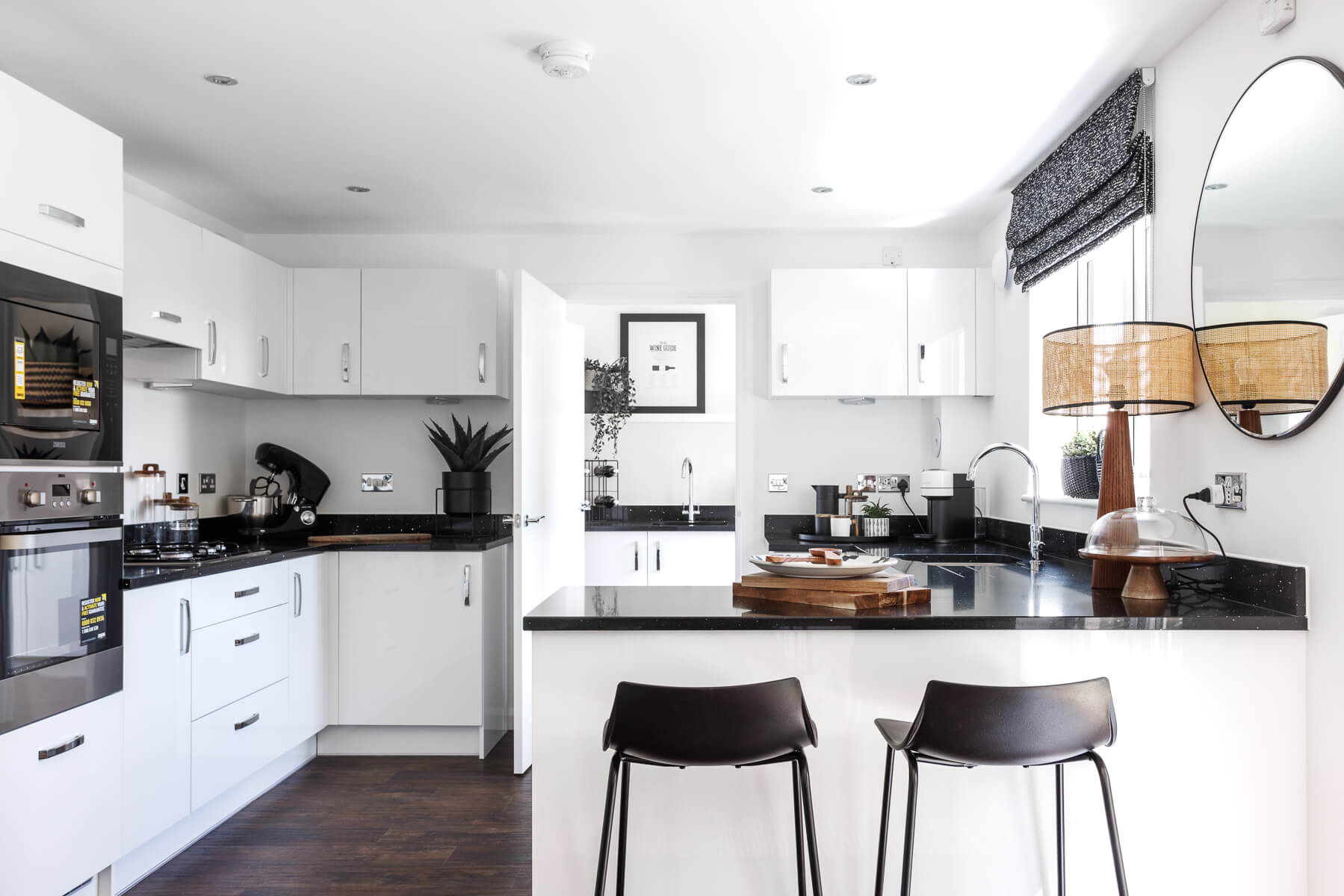 The kitchen in the Wallace home