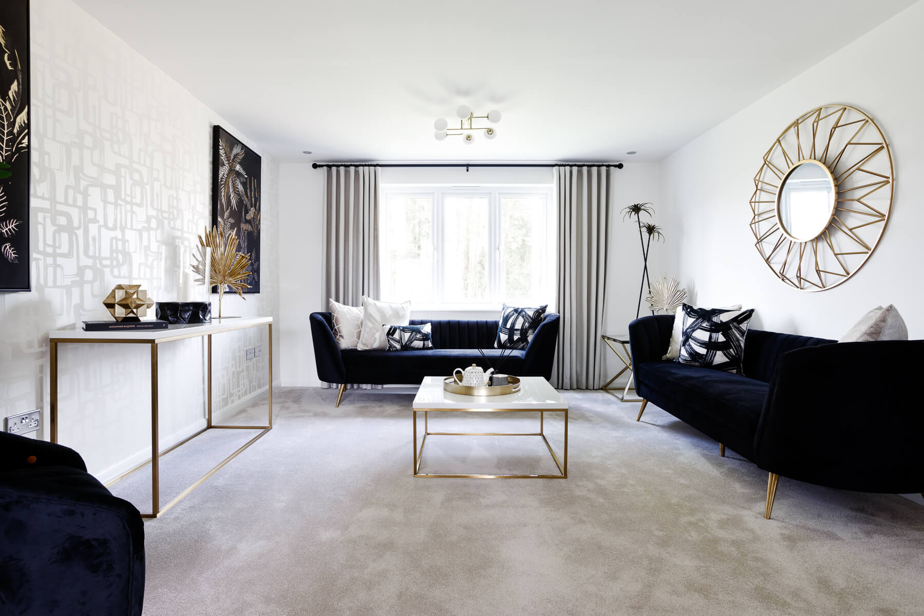 The lounge in the Wallace home