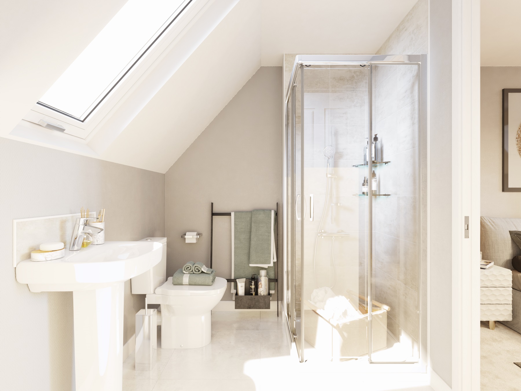 En suite in the Dunlop home