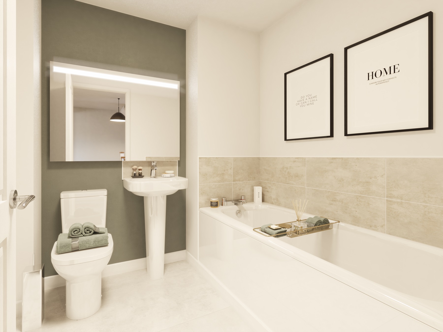 The bathroom in the Dunlop home