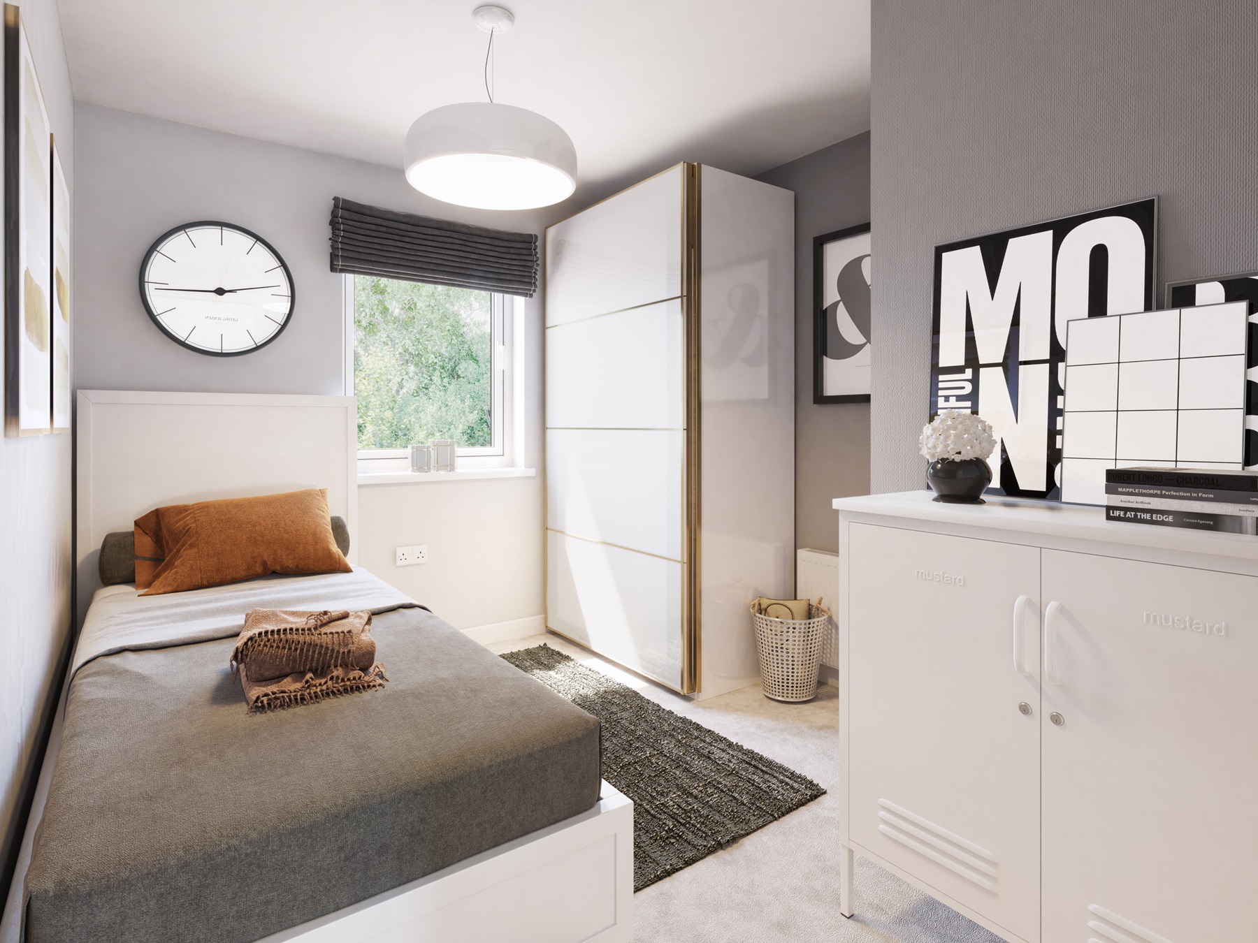 Bedroom three in the Dunlop home