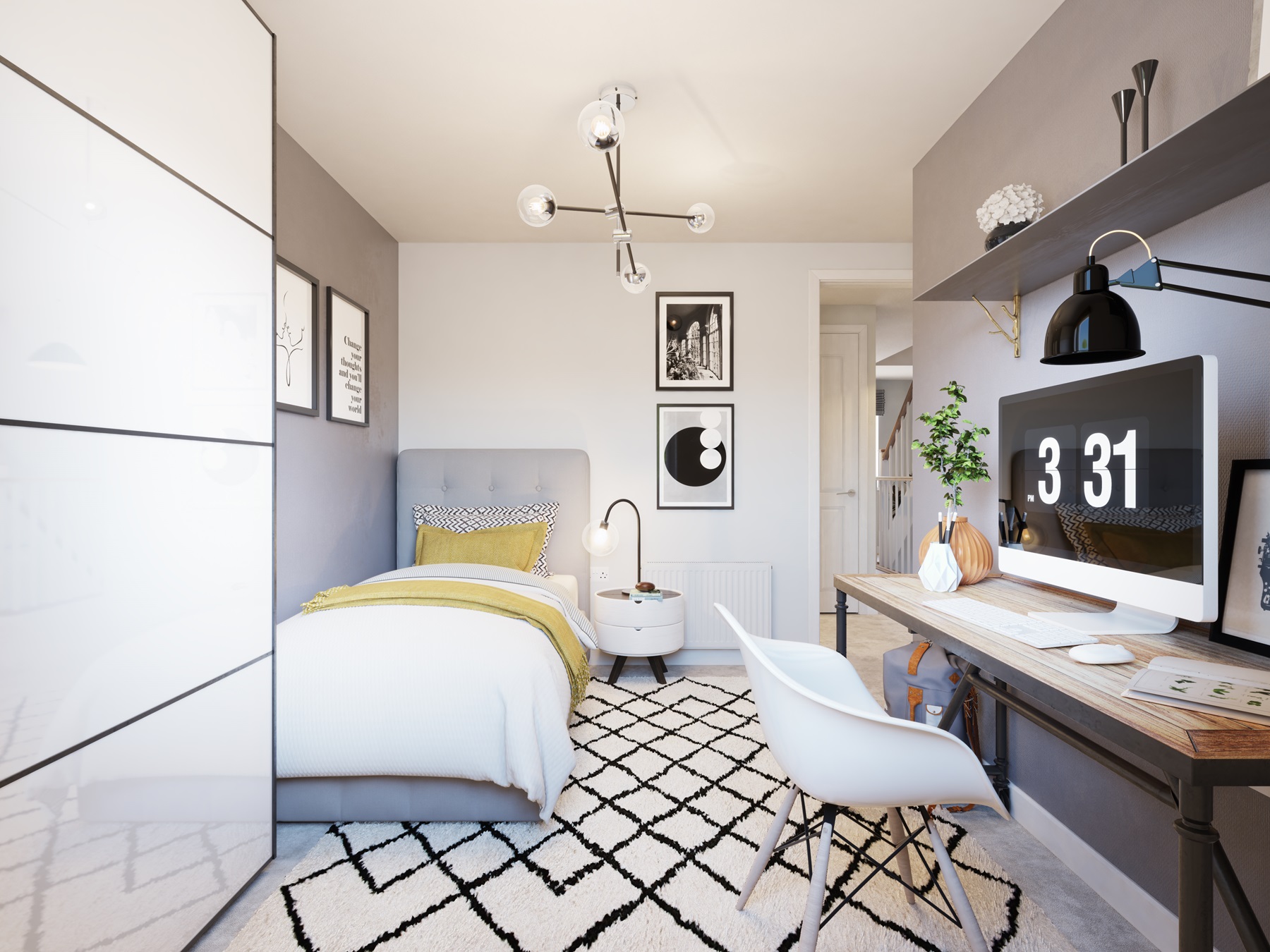 Bedroom four in the Dunlop home