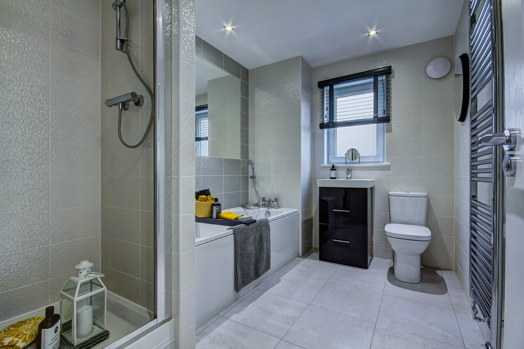 Bathroom in the Lewis home