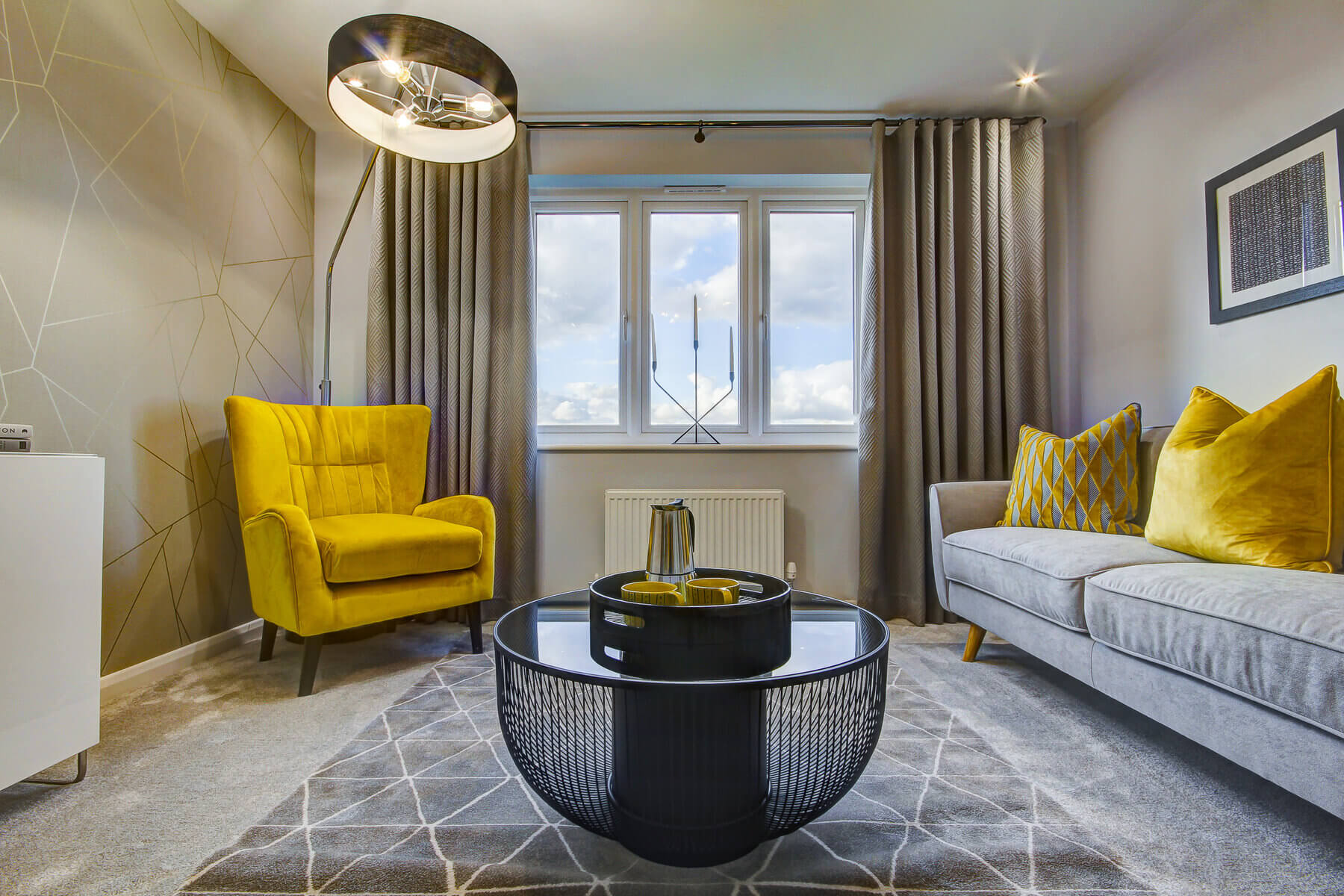 The lounge in the Lewis home