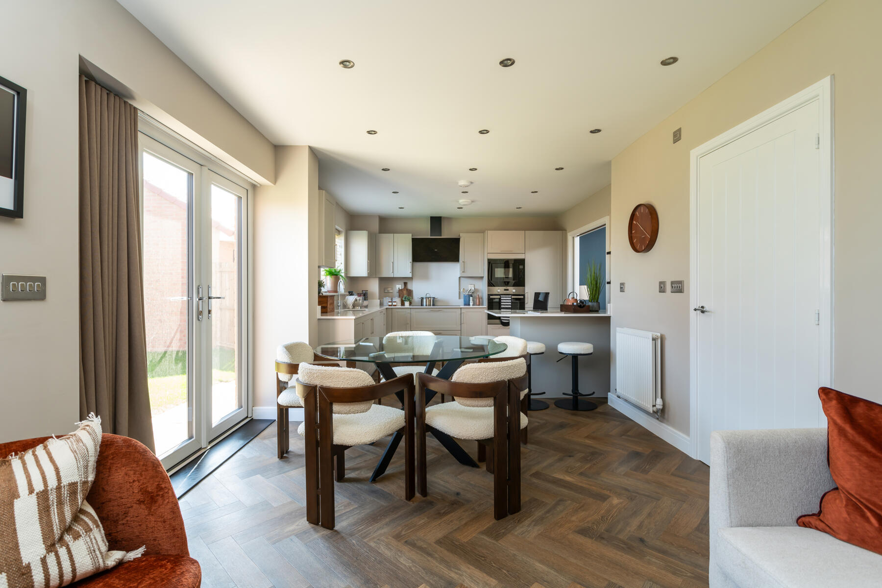 French doors lead to the rear garden