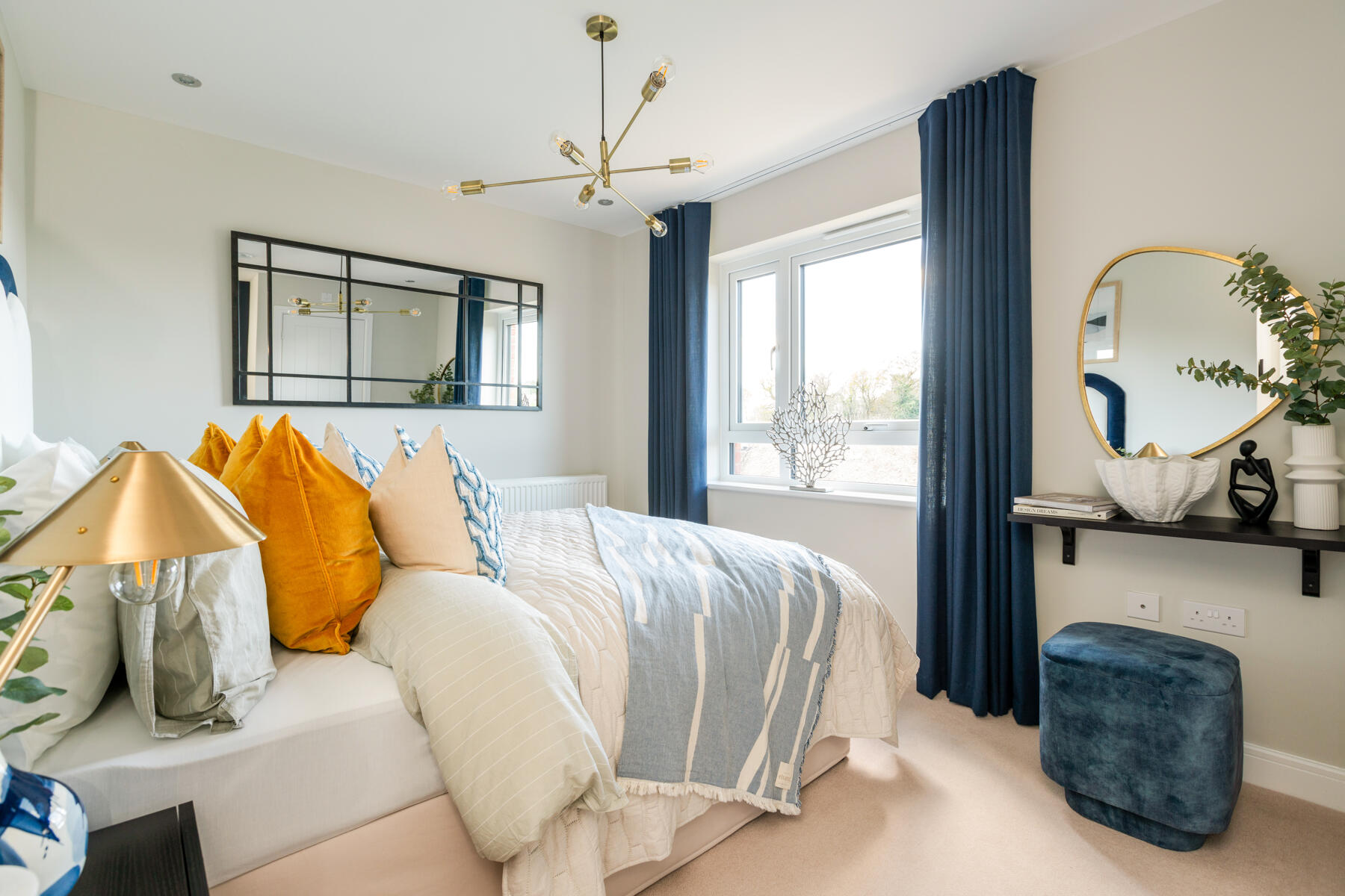 The main bedroom creates space to unwind away from the rest of the home