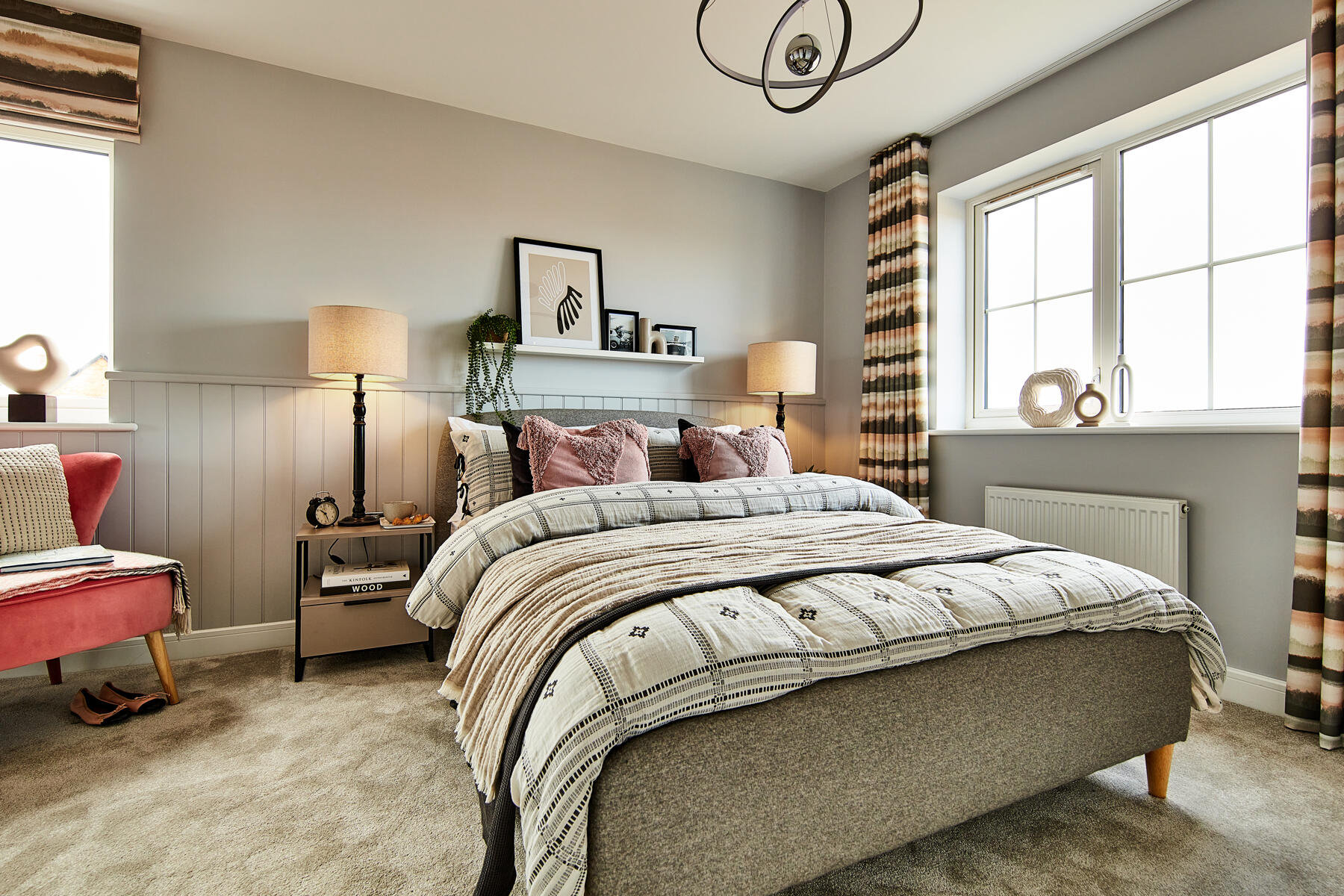 Bedroom 1 is flooded with natural light