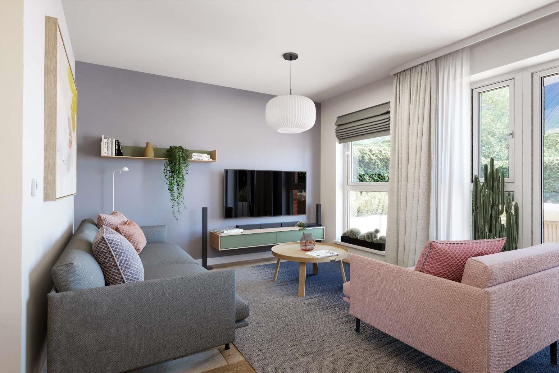 Lounge with french doors to the rear garden