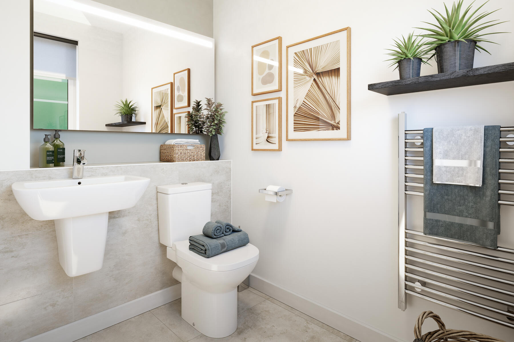 A separate downstairs cloakroom