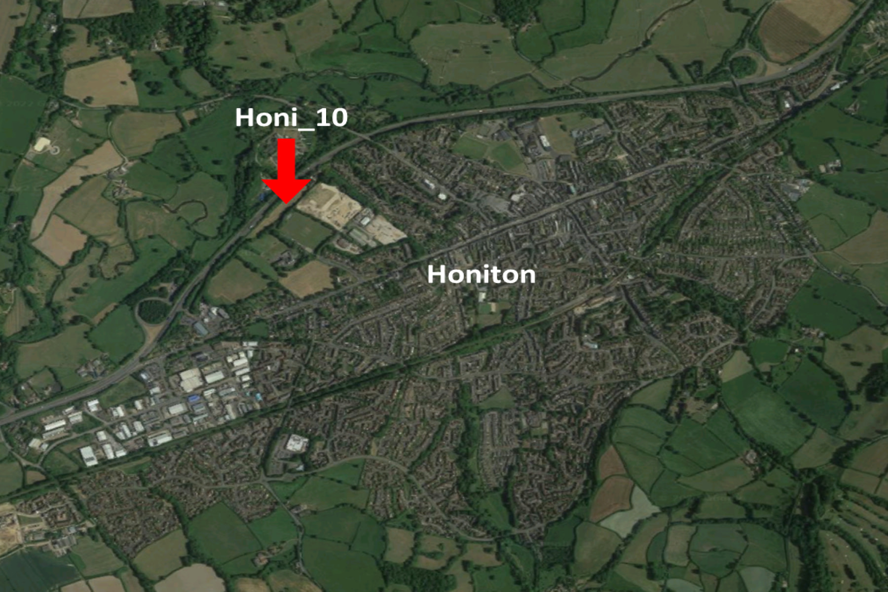Map of Honiton