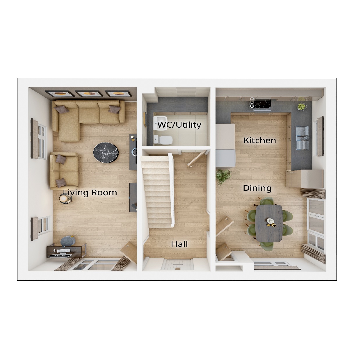 Ground Floor Layout of The Plumdale