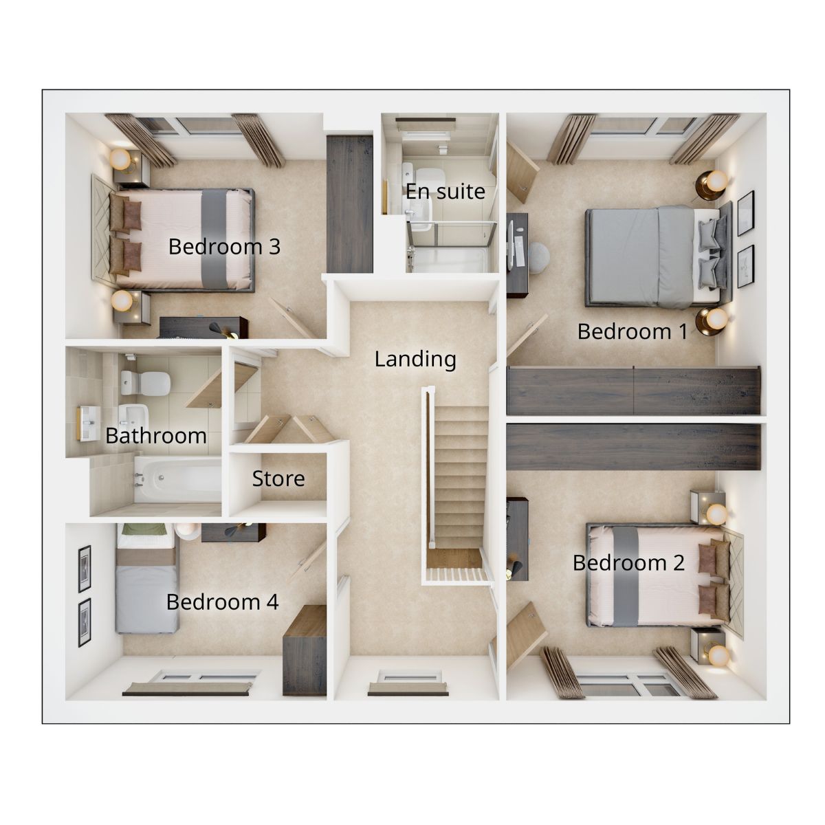 First Floor Layout of The Warkford