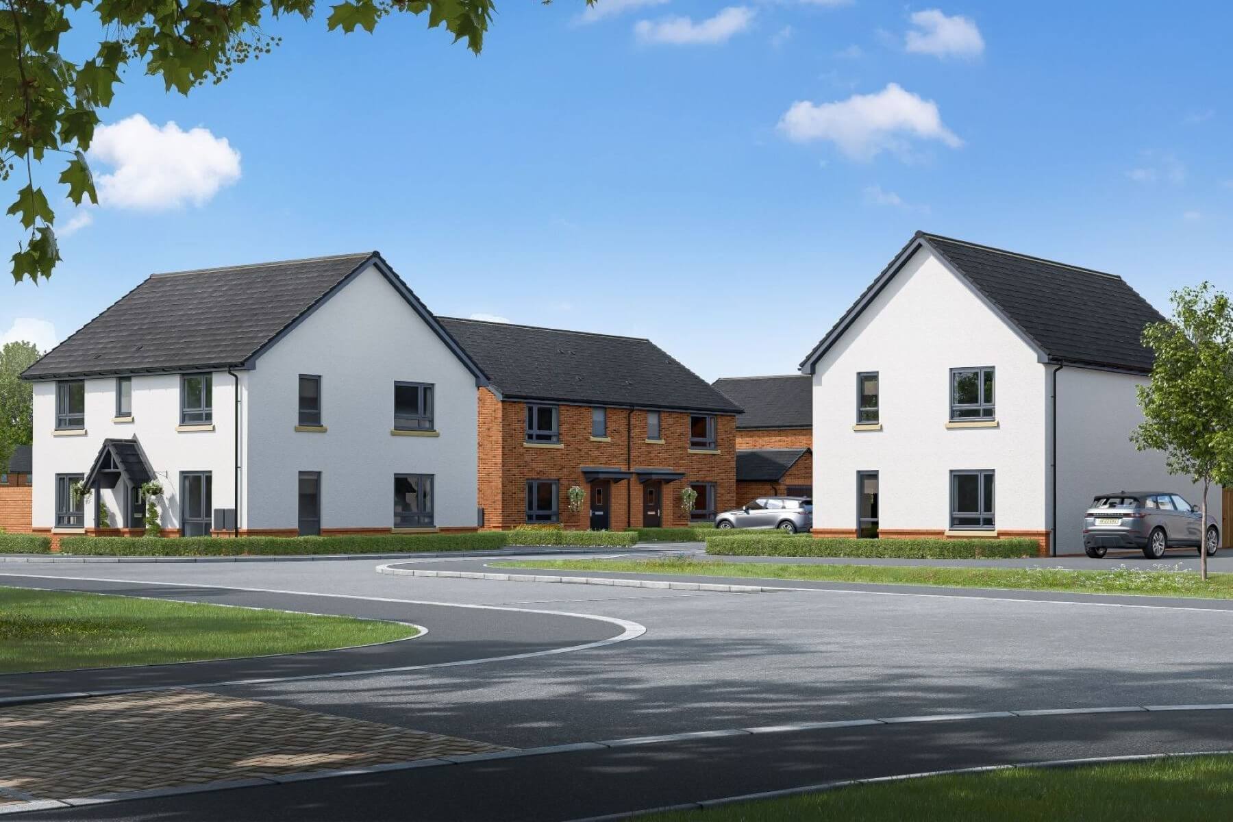 Artist's impression of a street scene at Fortibus Fields